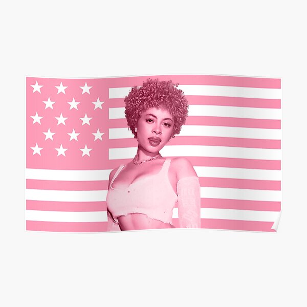 Ice Spice Pink American Flag Poster Poster RB1608 product Offical ice spice Merch